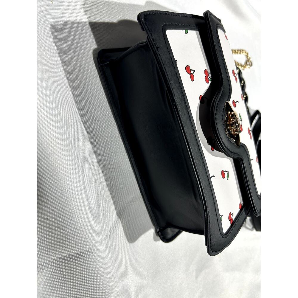 NWOT Cherry Vegan Leather Corssbody bag - Picture 4 of 10